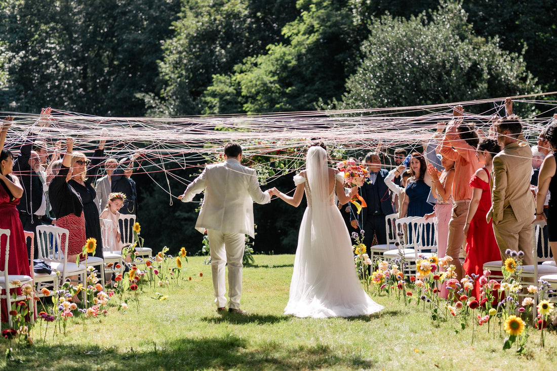 Zoom mariage : Sophie et Arthur : Un mariage coloré au mois d'août :