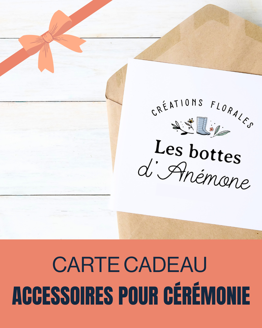 Carte cadeau Les bottes d'Anémone | Accessoire pour cérémonie en fleurs séchées