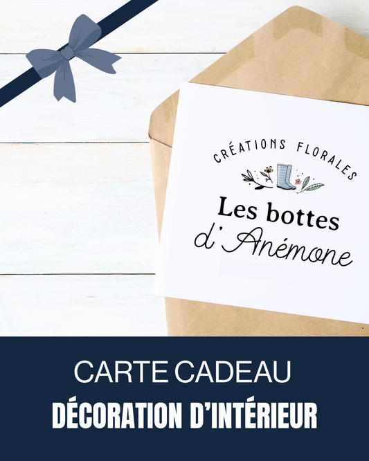 Carte cadeau Les bottes d'Anémone | Déco d'intérieur en fleurs séchées