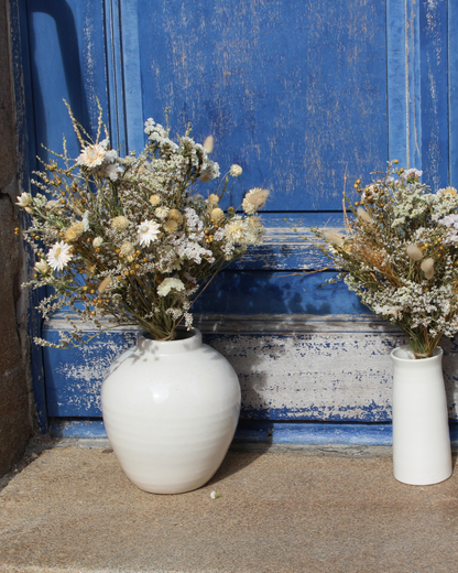 Bouquet de fleurs séchées - NUAGE (Nuances blanc & beige)