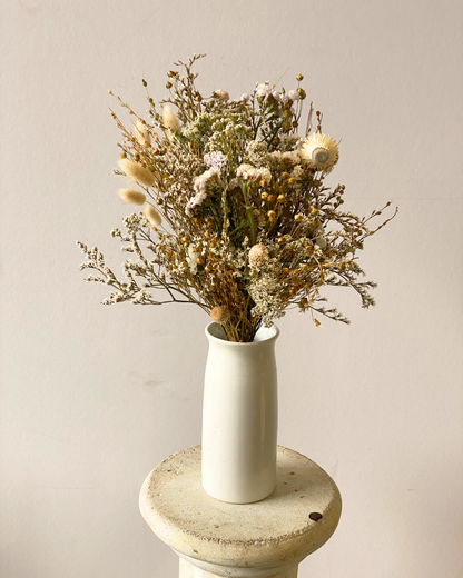 Bouquet de fleurs séchées - NUAGE (Nuances blanc & beige)