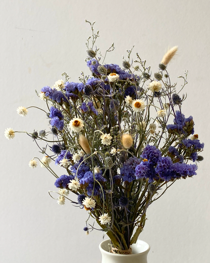 Bouquet de fleurs séchées - OCEAN (Bleu & blanc)