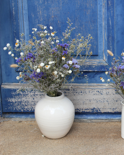 Bouquet de fleurs séchées - OCEAN (Bleu & blanc)