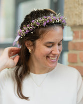 Couronne de tête en fleurs séchées pour cérémonie - Adulte - GROIX