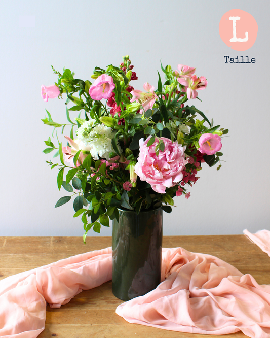 🤍  Spécial fête des mères : un bouquet L aux couleurs douces + un atelier pour 99,90 € (au lieu de 120,20€)