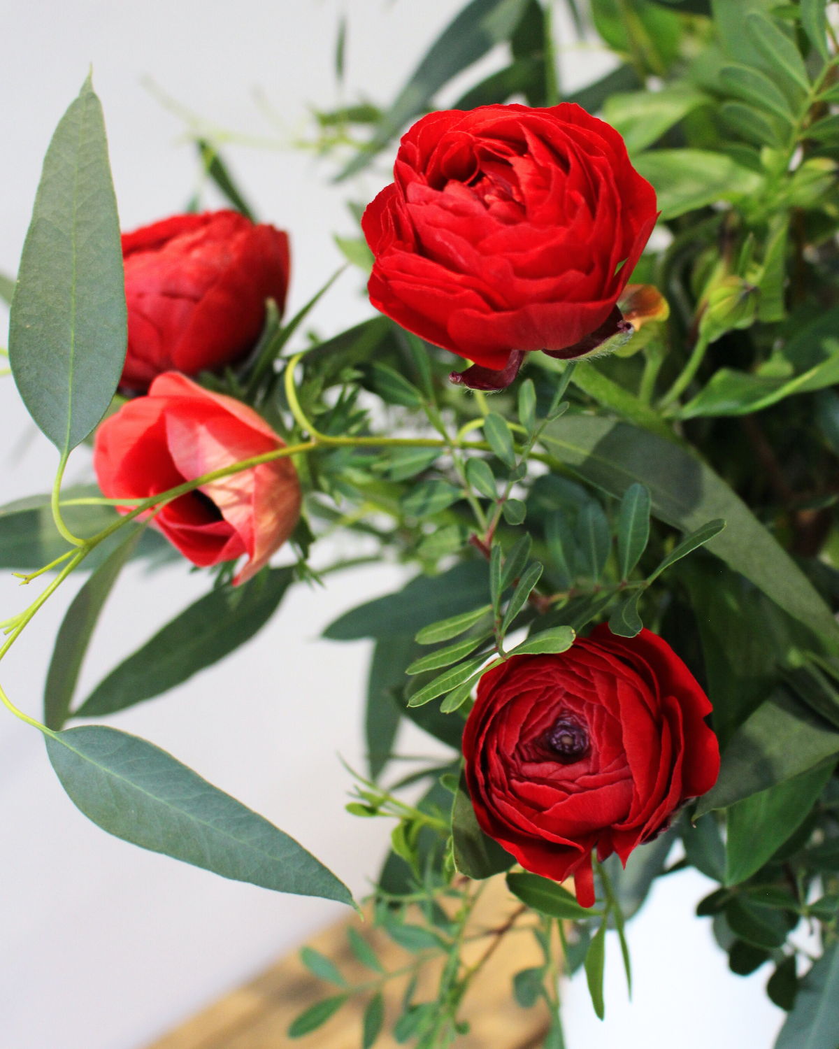 💘 Bouquet Saint-Valentin “le tout rouge” – Fleurs Fraîches 100% Françaises & de Saison