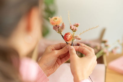 Kit DIY à réaliser - Couronne de tête adulte en fleurs séchées - Pastel