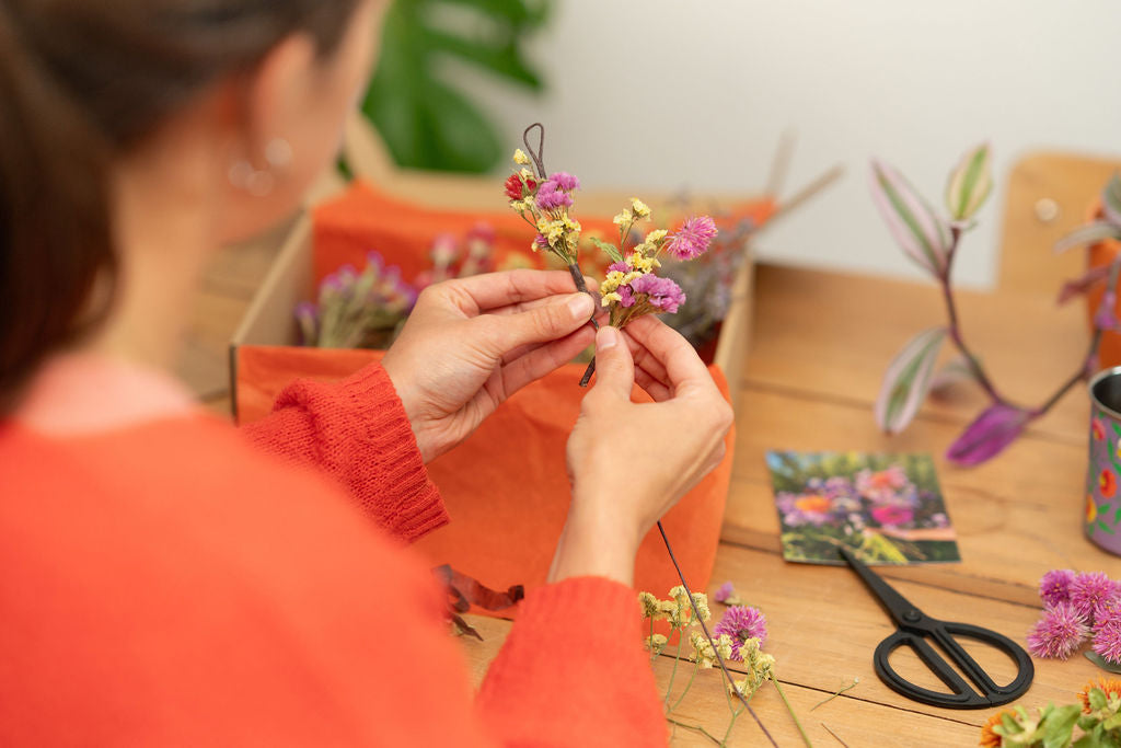 Kit DIY à réaliser - Couronne de tête adulte en fleurs séchées - Peps
