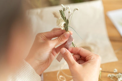 Kit à réaliser DIY - 10 Pics à chignon en fleurs séchées - Blanc