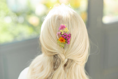 Kit à réaliser DIY - 10 Pics à chignon en fleurs séchées - Peps
